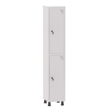 Imagem de Armário Guarda Volume Locker Roupeiro 1 Vão 2 Portas Aço GRF501/2 Bran