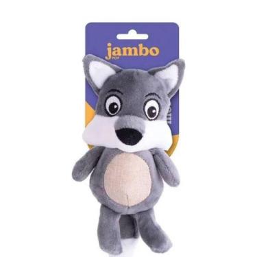 Imagem de Brinquedo Jambo Mordedor Pelúcia Pop Bicho Lobo para Cães