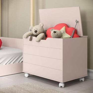 Imagem de Baú Caixa de Brinquedos Toys Rose