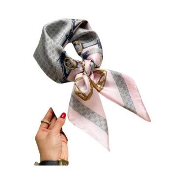 Imagem de Lenço Quadrado De Seda Luxuoso Feminino Para O Verão, Hijab, Lenço De 