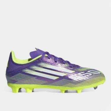 Imagem de Chuteira Campo Infantil Adidas F50 League Unissex, Roxo, 26