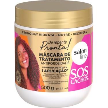 Imagem de Salon Line, Máscara de Tratamento, SOS Cachos, De Repente Pronta, Vegano - Para Cabelos Cacheados e Crespos, 500g