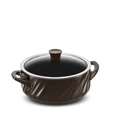 Imagem de Ceraflame Caçarola de Cerâmica Baixa Twist 24cm 3500ml Chocolate -