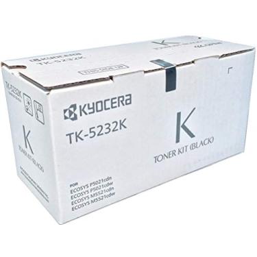 Imagem de Cartucho de toner preto Kyocera 1T02R90US0 modelo TK-5232K para uso com impressoras a laser ECOSYS P5021cdn, P5021cdw, M5521cdn e M5521cdw; até 2600 páginas rendimento com cobertura média de 5%