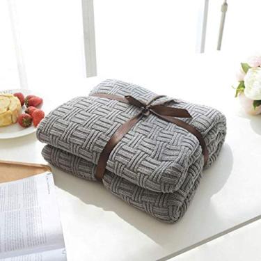 Imagem de Cobertor de malha com cabo, cobertor leve macio e quente de sofá, decoração para casa, cobertores de malha multicolor para sofá, poltronas e poltronas cama rosa 180 * 200 cm