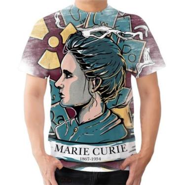Imagem de Camiseta Camisa Marie Curie Cientista Mulher Física Nobel - Estilo Viz