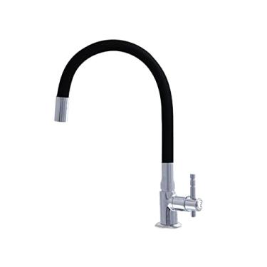 Imagem de TORNEIRA BICA MOVEL COZINHA FLEX PRETA MESA C37 PACHECO