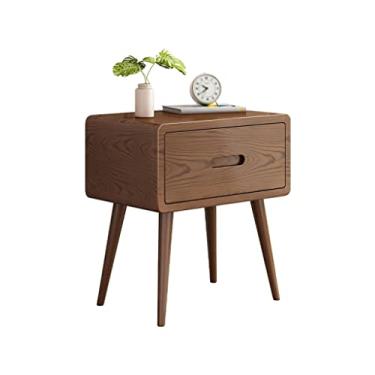 Imagem de Mesa de cabeceira mesa de cabeceira simples armário de madeira moderna sala de estar mesa de café mesa lateral quarto mesa de cabeceira prateleira hopeful