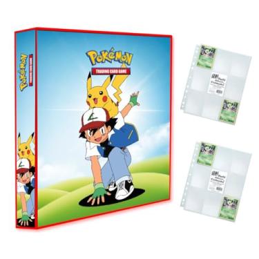Imagem de Álbum Pokémon Pasta Fichário - ASH KETCHUM (Treinador) + 20 folhas de 9 bolsos