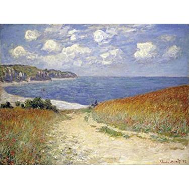 Imagem de Caminho no Prado em Pourville de Claude Monet - 60x80 - Tela Canvas Para Quadro