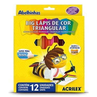 Imagem de Lápis de Cor Big Triangular Acrilex - 12 Cores