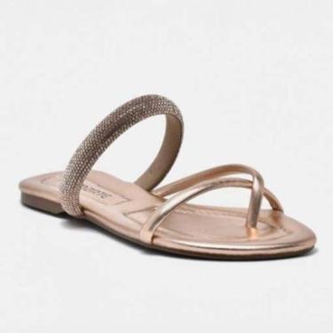 Imagem de Sandália Via Marte Rasteira Com Strass 23-21110-01-Feminino