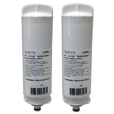 Imagem de Kit 2 filtros refil libell purificador de água acqua fit