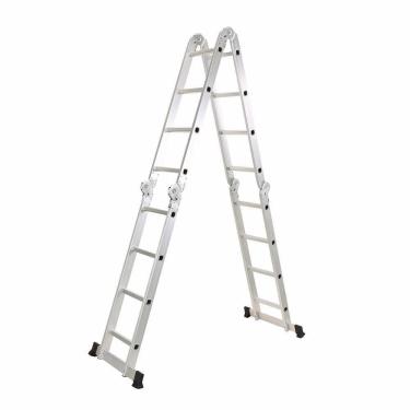 Imagem de Escada Articulada Multifuncional 4x4 Alumínio Fortt 16 Degraus 4.47m - Eam4x4