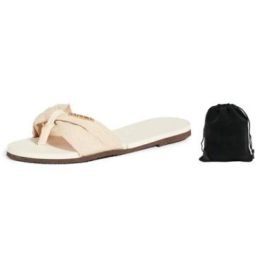 Imagem de Havaianas Sandálias femininas You St. Tropez Shine – Chinelos elegantes, confortáveis e duráveis com alças de lurex brilhantes, perfeitas para praia, casual e uso diário, tamanho 7-8W inclui bolsa de