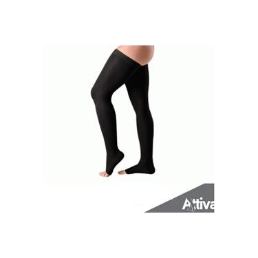 Imagem de Meia 7/8 Attiva - Alta Compressão Feminina - Ponteira Aberta - Cor Pr