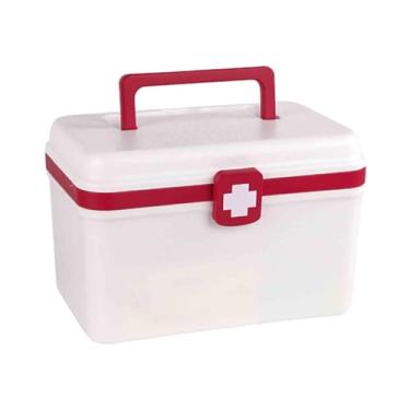 Imagem de predolo Caixa médica de primeiros socorros para família, estojo de primeiros socorros, à prova de poeira, organizador de armazenamento portátil, camada dupla