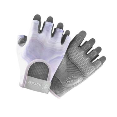 Imagem de rockible Luvas esportivas de meio dedo, luvas fitness para mulheres e homens, 1 par de luvas de bicicleta para treinamento de força, musculação, academia, roxo