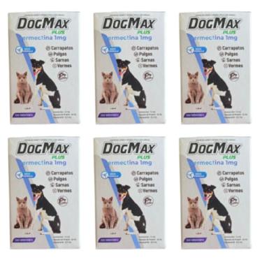 Imagem de DogMax Plus - Ação 4 em 1 - Remédio para pulgas, carrapatos, vermes e sarna 24 Comprimidos 5kg