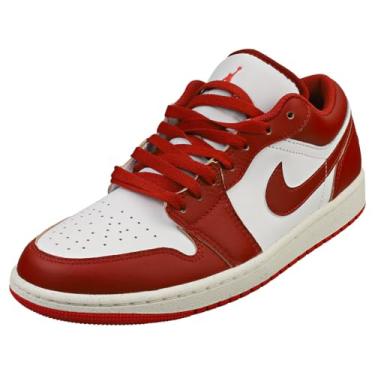 Imagem de Tênis masculino Jordan 1 Low White/Dune Red-Lobster-Sail (FJ3459 160), Branco/Dune Red-Lagosta-Vela, 45