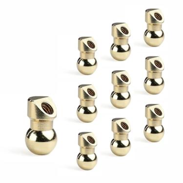 Imagem de DCYCBTH 10 peças M5 10 mm Bocais de refrigeração de esfera de latão trava de parafuso para tornos CNC, fresadoras, máquinas-ferramentas, máquinas de dobra de pedra e máquinas de entalhar joias bocais