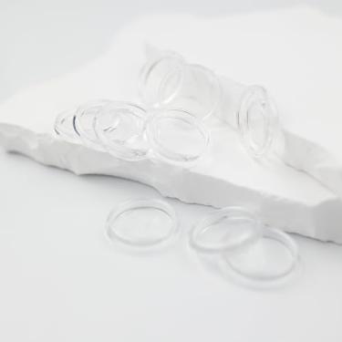 Imagem de SMILE&WAVE Discos de expansão de disco personalizáveis para páginas extras - Anéis de fichário DIY para cadernos, agendas, calendários - Serve para Staples ARC e Happy Planners (super transparente, 24