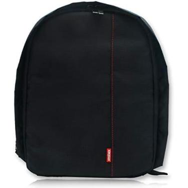 Imagem de winvin Mochila impermeável para câmera SLR/DSLR bolsa de ombro bolsa de viagem para lente digital Canon Nikon Sony (médio, laranja)