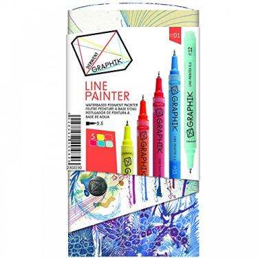 Imagem de Derwent Canetas de grafite, canetas coloridas Graphik Line, paleta nº 1, pacote com 5 (2302230)