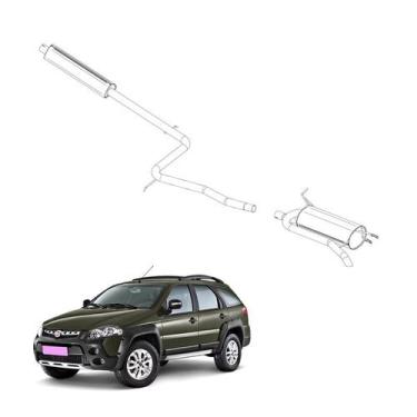 Imagem de Kit Completo Escapamento Palio Weekend 1.8 16V 2011 em Diant - Pioneir