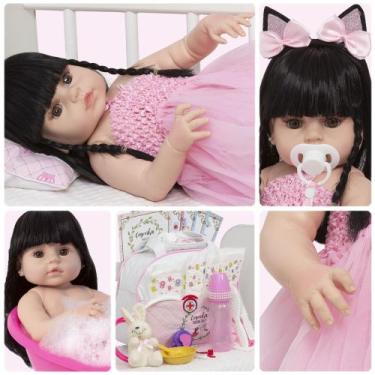 Imagem de Bebe Reborn Realista Morena Bailarina Enxoval Luxo Completo - Cegonha 