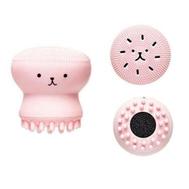 Imagem de  Esponja De Silicone Limpeza Facial Esfoliante Formato Polvo - Bc Bora