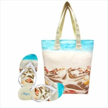 Imagem de Bolsa Feminina Chinelo Conchas na Areia Magicc Bolsas, 37/38
