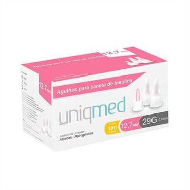 Imagem de Kit 200un agulha caneta insulina 12,7mm 29g uniqmed