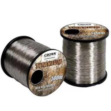 Imagem de Linha de Pesca Titanium 0,37mm 25ib Monofilamento 500m Crown