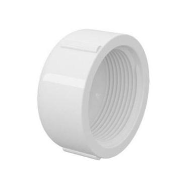 Imagem de Tampão CAP PVC Roscável 1.1/2" Branco (50mm) Tigre