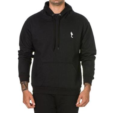 Imagem de Moletom Masculino Polo Blu Canguru Casual Capuz Confortável, Preto, EG