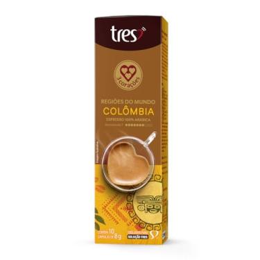 Imagem de 3 Corações Cápsula Café Espresso Colômbia TRES - 10 unid