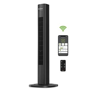 Imagem de HOLMES Ventilador de torre conectado Smart WI-FI de 36 polegadas, ventilador Alexa, controle de voz, oscilação, painel de controle digital, controle remoto, 3 configurações de velocidade, 3 modos,