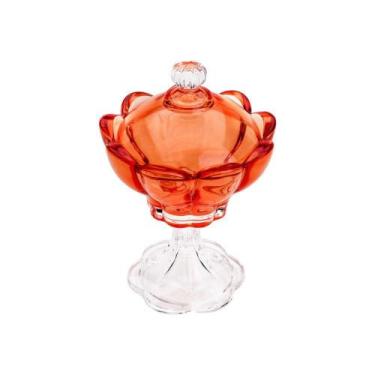 Imagem de Bomboniere em cristal Wolff Tulip 17,5cm pink