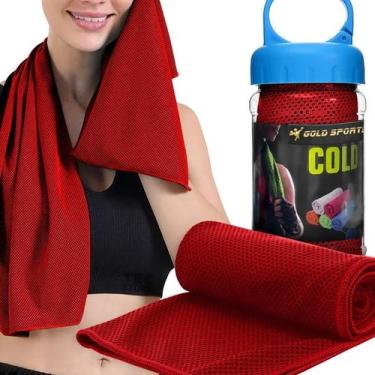 Imagem de Toalha de Microfibra Gold Sports Ultra Refrescante Cool - 88x29 cms, Ú