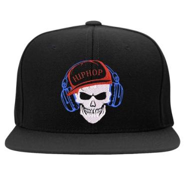 Imagem de Boné Bordado - Caveira Skull HipHop - Hipercap