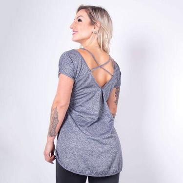 Imagem de Blusa Com Manguinhas Dry Fit Tecido Seca Rápido - Fitmoda, Cinza mescl