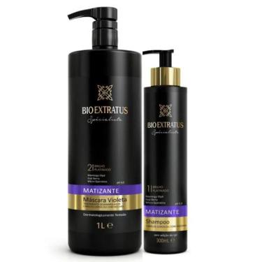 Imagem de Shampoo Matizante Máscara Matizante Violeta Bio Extratus