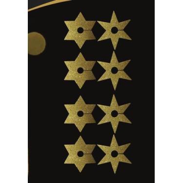 Imagem de Marcador de Taça Ano Novo Estrelas EVA 8 Uni Vivarte - Inspire sua Fes