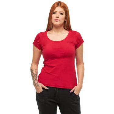 Imagem de Babylook Feminina Gola Aberta C7N - Wooks, Vermelho, G