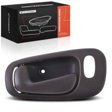 Imagem de A-Premium Maçaneta interior do lado do motorista dianteiro esquerdo compatível com Toyota Corolla e Chevrolet Prizm, 1998 1999 2000 2001 2002, marrom, com fechaduras elétricas, substituição #