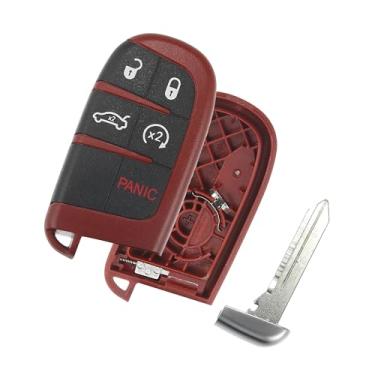 Imagem de TUCKBOLD Capa de chave para Jeep Grand Cherokee com 5 botões de substituição de plástico | Capa de chave de controle remoto de entrada sem chave 1 peça para Dodge Challenger Charger Dart Durango