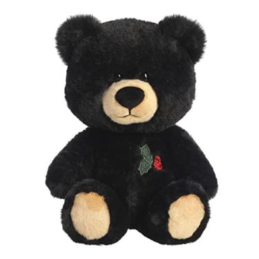Imagem de Aurora® Festive Holiday Hugga-Wug Holly Bear™ Stuffed Animal - Seasonal Cheer - Heartwarming Gifts - Black 13.5 Inches