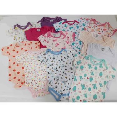 Imagem de Kit Com 5 Body Curto Bebe Menina Verão Enxoval Algodão 471 - Maka, M (
