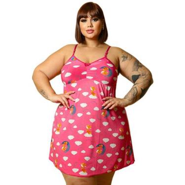 Imagem de Kit com 5 Camisola Baby Doll de Liganete Estampa Variadas - Luega Moda